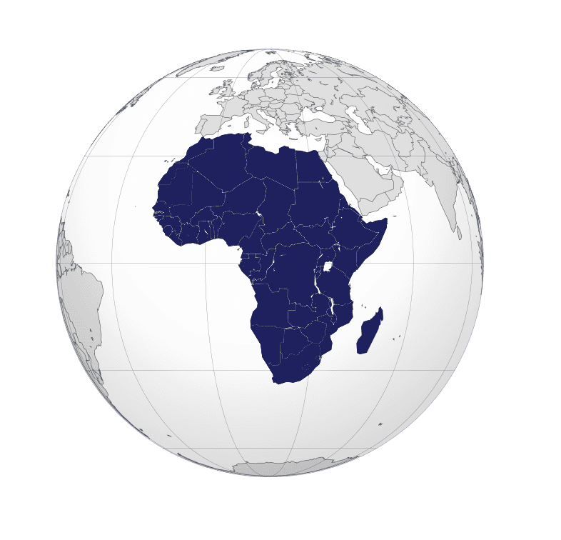 Map of participating African countries